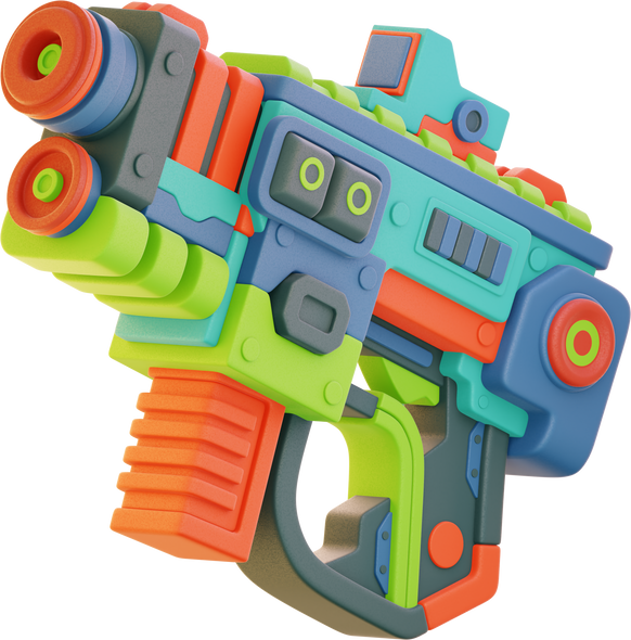 Gun Toy 3D Illustration